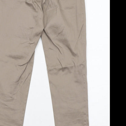 Womens UK Size 6 H&M Regular Fit Carrot Brown Trousers