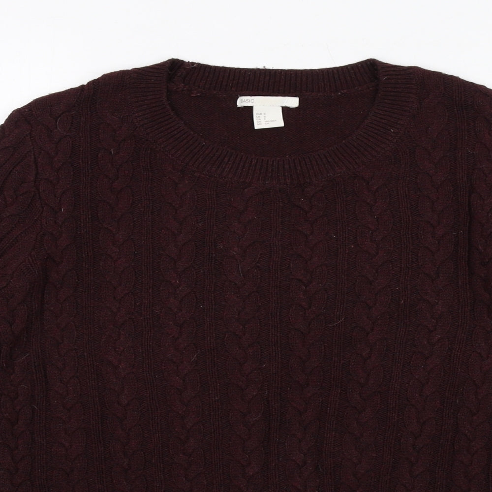 Womens UK Size S H&M Purple Pullover Jumper