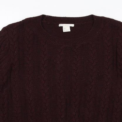 Womens UK Size S H&M Purple Pullover Jumper