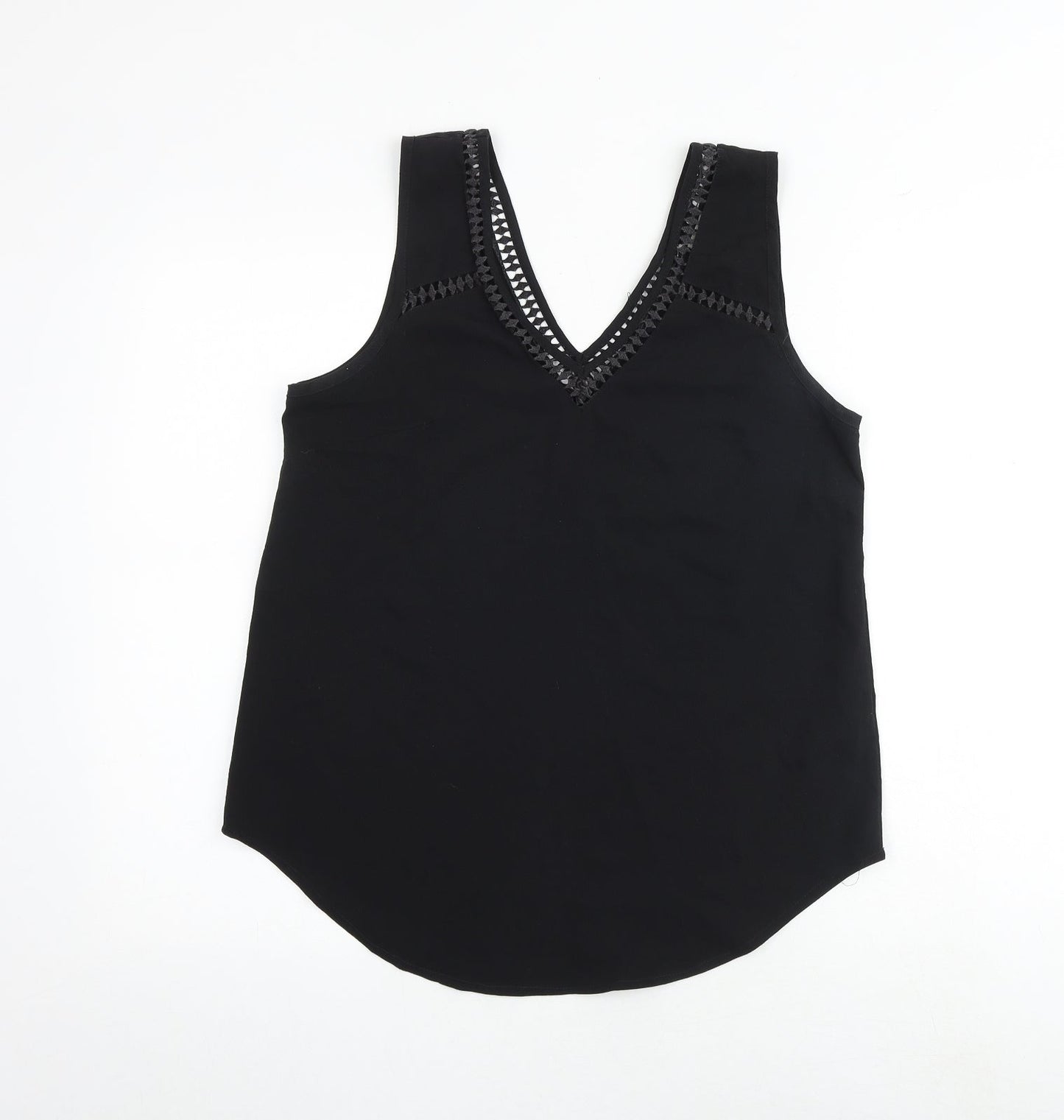 Womens UK Size 10 ASOS Black Basic Tank
