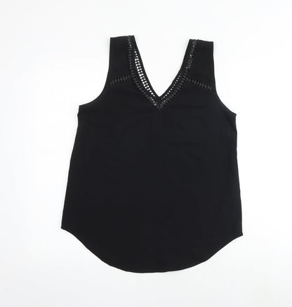 Womens UK Size 10 ASOS Black Basic Tank