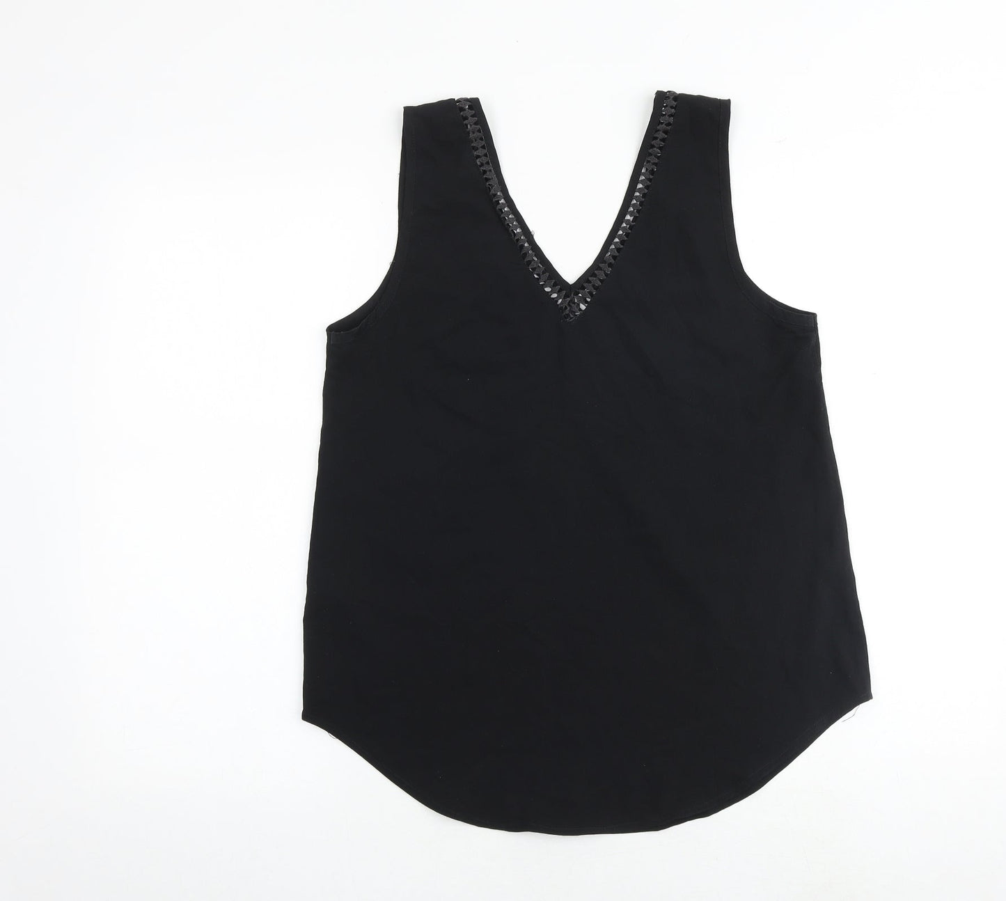 Womens UK Size 10 ASOS Black Basic Tank
