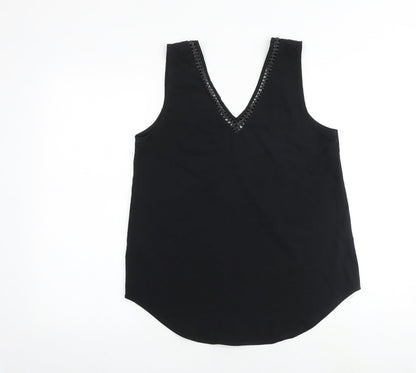 Womens UK Size 10 ASOS Black Basic Tank