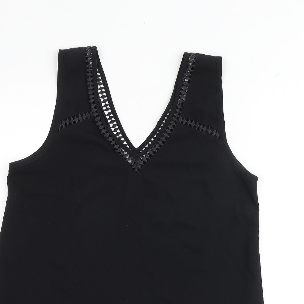 Womens UK Size 10 ASOS Black Basic Tank