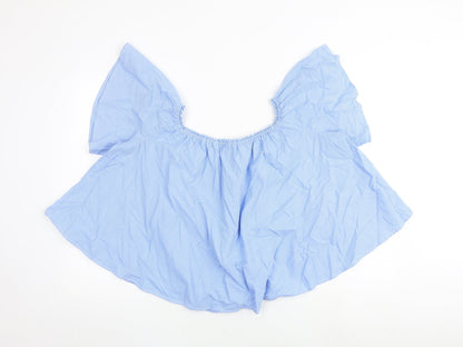Womens UK Size 12 New Look Blue Basic Blouse