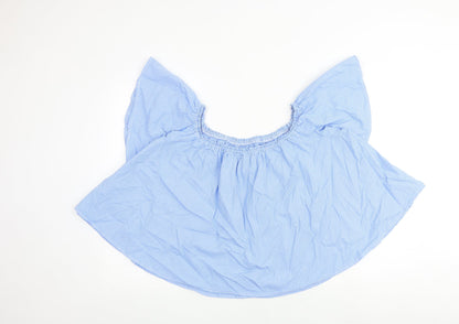 Womens UK Size 12 New Look Blue Basic Blouse