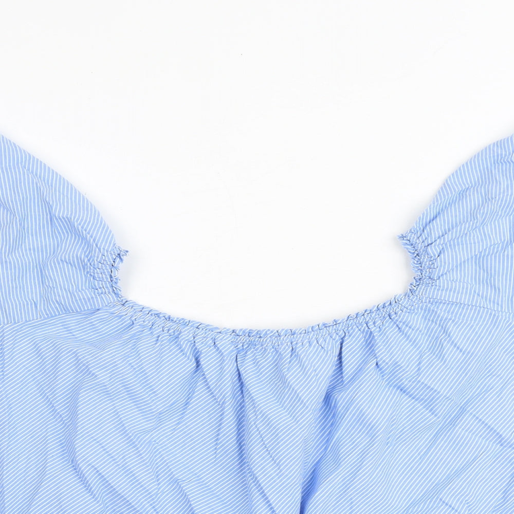 Womens UK Size 12 New Look Blue Basic Blouse