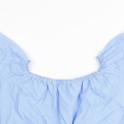 Womens UK Size 12 New Look Blue Basic Blouse