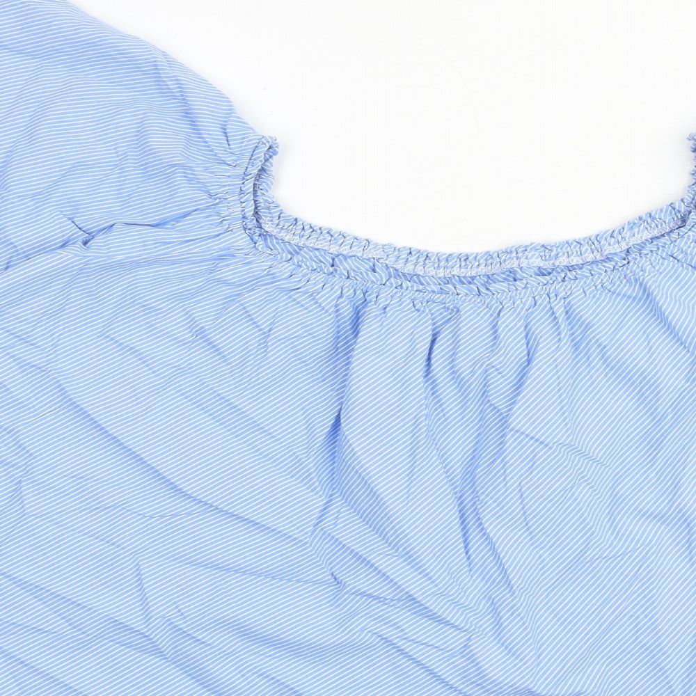 Womens UK Size 12 New Look Blue Basic Blouse