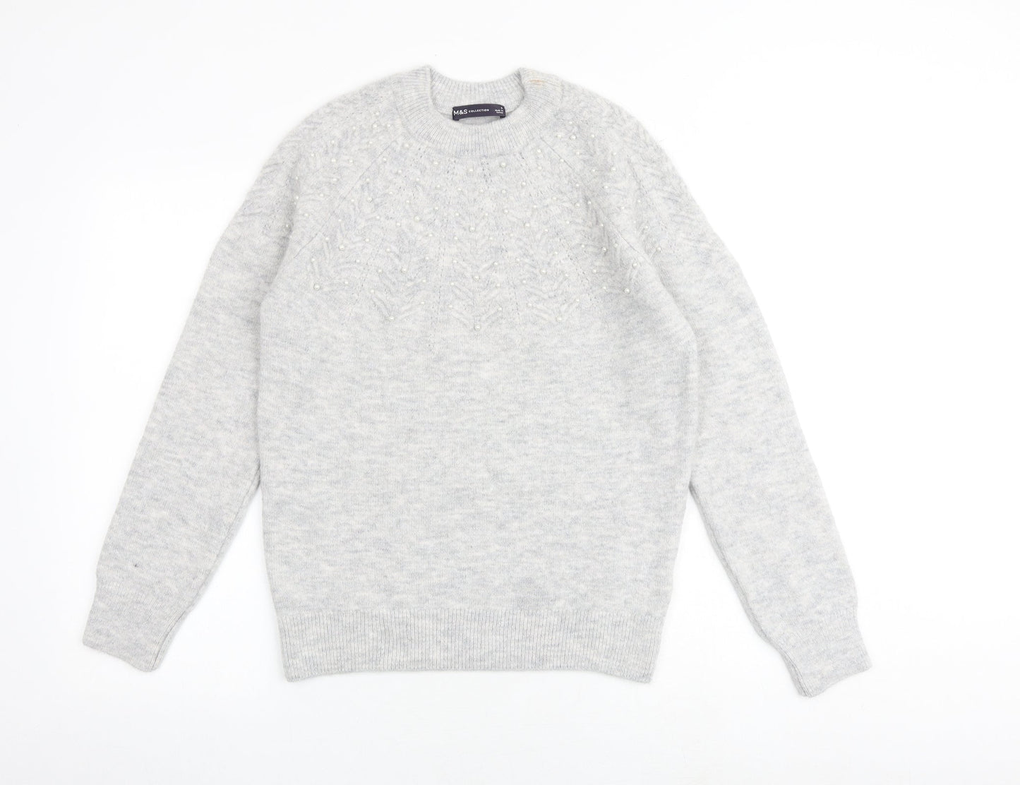 Womens UK Size S Marks and Spencer Grey Pullover Jumper