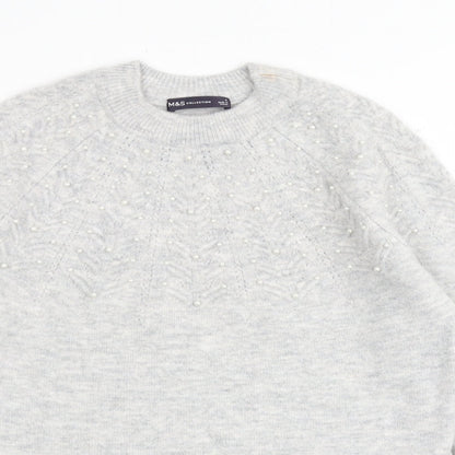Womens UK Size S Marks and Spencer Grey Pullover Jumper