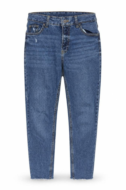 Womens UK Size 8 Bershka Regular Fit Skinny Blue Jeans