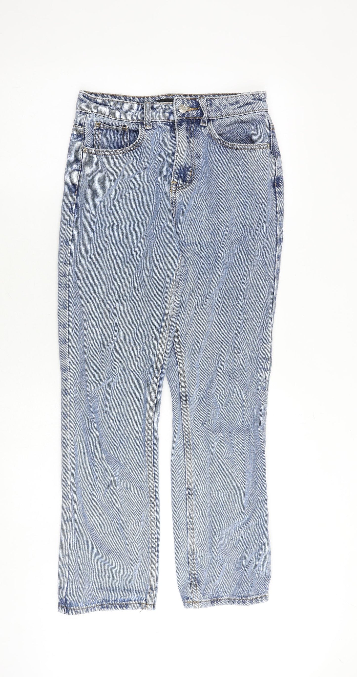Womens UK Size 8 Momokrom Regular Fit Straight Blue Jeans