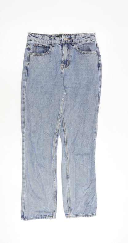 Womens UK Size 8 Momokrom Regular Fit Straight Blue Jeans