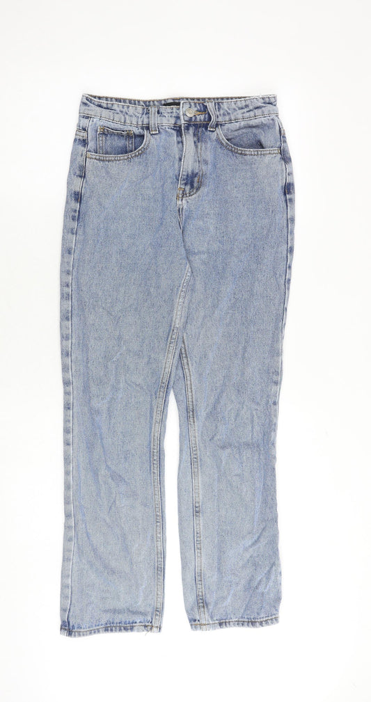 Womens UK Size 8 Momokrom Regular Fit Straight Blue Jeans