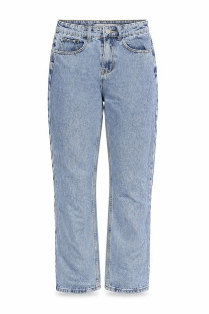 Womens UK Size 8 Momokrom Regular Fit Straight Blue Jeans