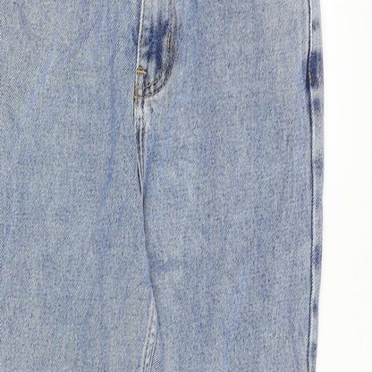 Womens UK Size 8 Momokrom Regular Fit Straight Blue Jeans