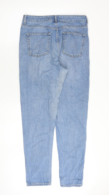 Topshop Womens Blue Cotton Skinny Jeans Size 30 in Regular Zip