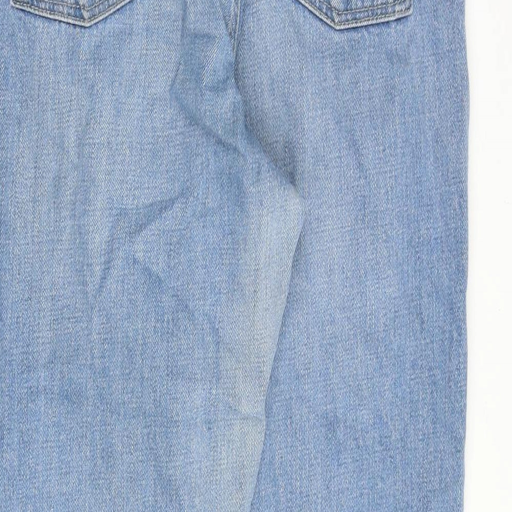 Topshop Womens Blue Cotton Skinny Jeans Size 30 in Regular Zip