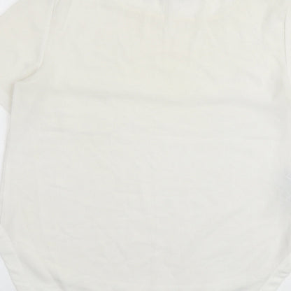 Womens UK Size S Mango White Basic Blouse