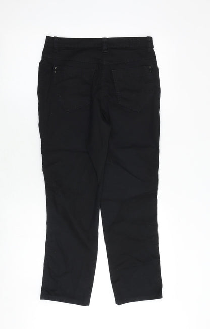 Michelle Womens Black Cotton Straight Jeans Size 29 in Regular Zip