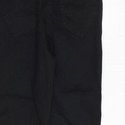 Michelle Womens Black Cotton Straight Jeans Size 29 in Regular Zip