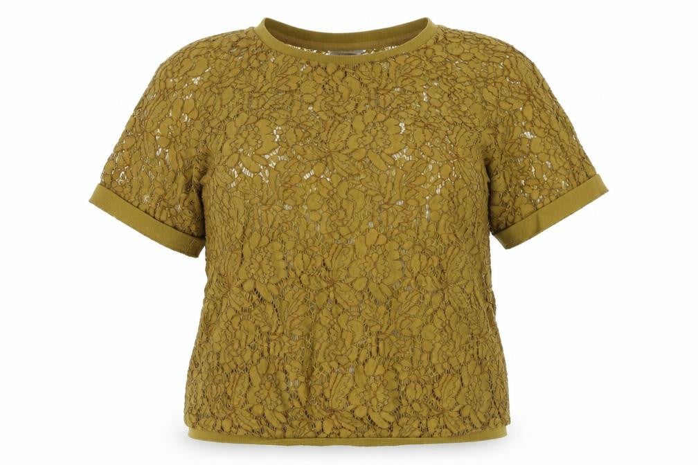 Womens UK Size 14 Promod Yellow Basic Blouse