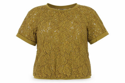 Womens UK Size 14 Promod Yellow Basic Blouse