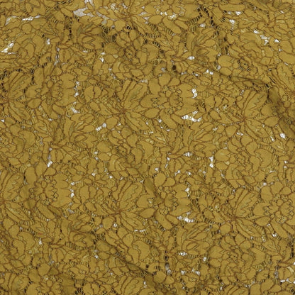 Promod Womens Yellow Floral Cotton Basic Blouse Size 14 Boat Neck