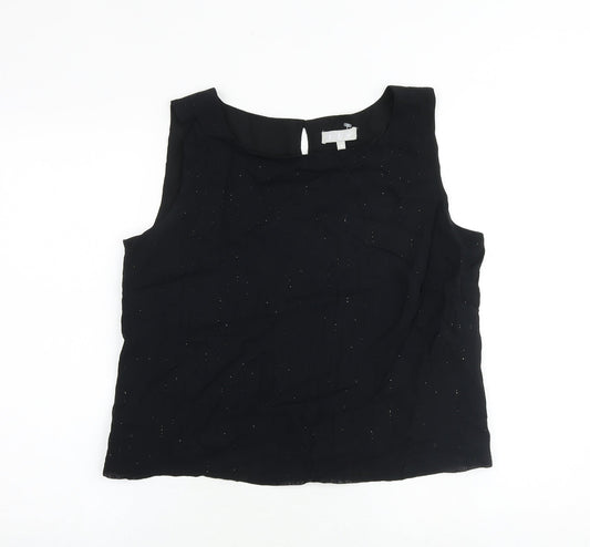 Womens UK Size 16 JFW Black Basic Blouse