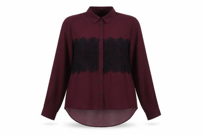 Womens UK Size 8 Topshop Purple Basic Button-Up