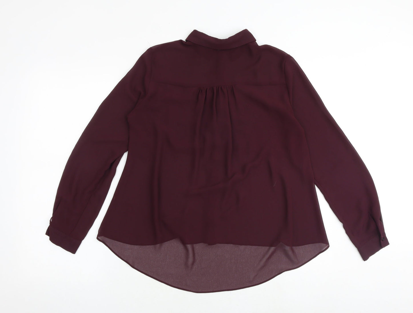 Womens UK Size 8 Topshop Purple Basic Button-Up