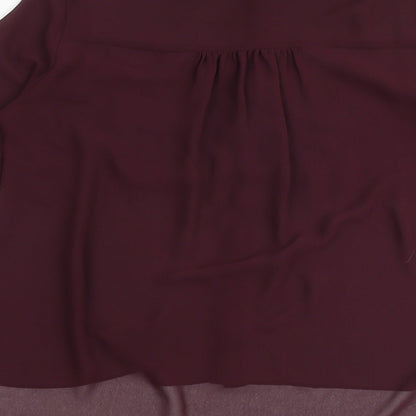 Womens UK Size 8 Topshop Purple Basic Button-Up
