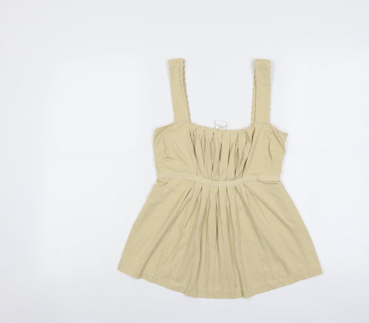 Womens UK Size M Mango Beige Basic Tank