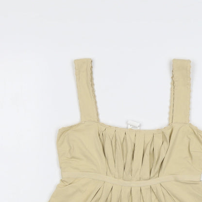 Womens UK Size M Mango Beige Basic Tank
