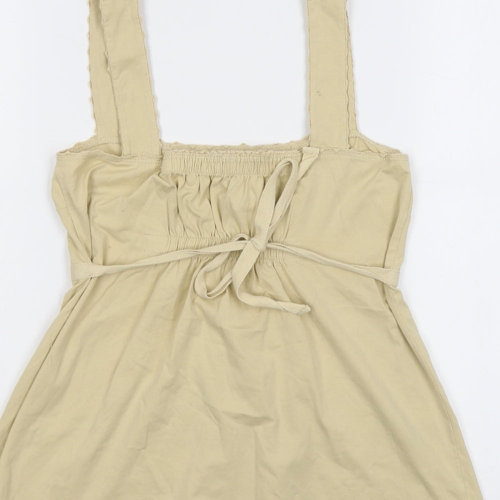 Womens UK Size M Mango Beige Basic Tank