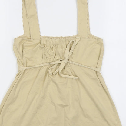 Womens UK Size M Mango Beige Basic Tank