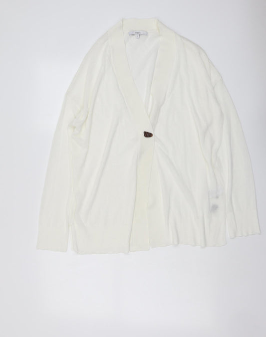 Womens UK Size M NEXT Ivory Cardigan Jumper