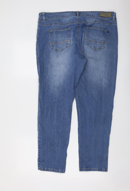 Indigo Womens Blue Cotton Skinny Jeans Size 38 in L29 in Regular Button