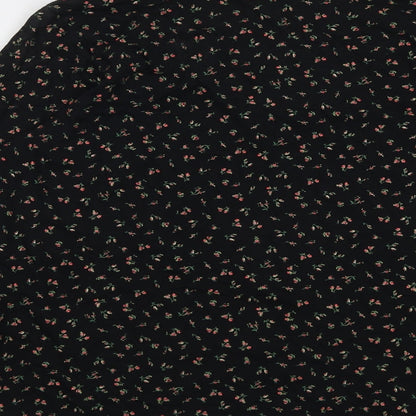 Womens UK Size S Carole Hochman Black Basic Button-Up