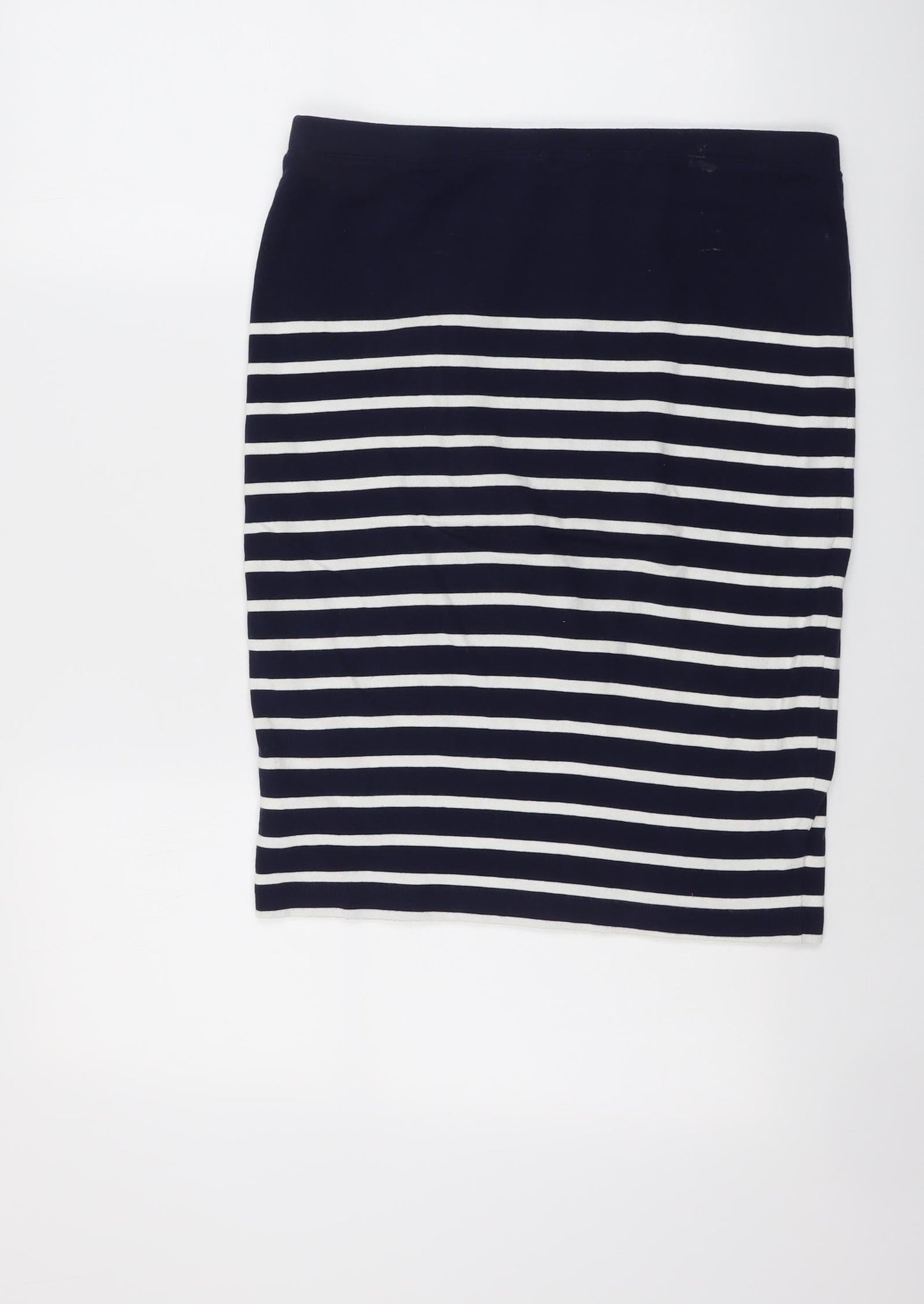 Gap Womens Blue Striped Cotton Straight & Pencil Skirt Size M
