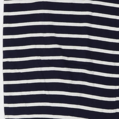 Gap Womens Blue Striped Cotton Straight & Pencil Skirt Size M