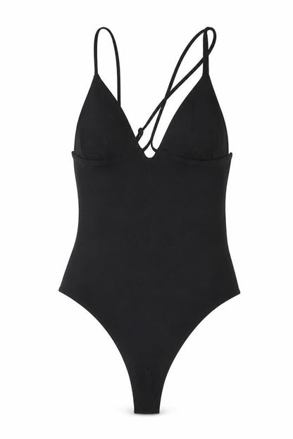 Womens UK Size S Zara One-Piece Black Bodysuit