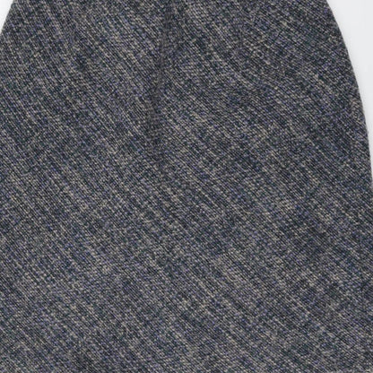 Marks and Spencer Womens Grey Polyester A-Line Skirt Size 14