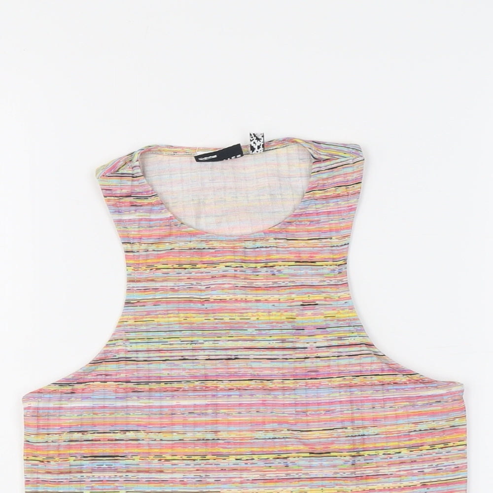 Womens UK Size 12 ASOS Multicoloured Basic Tank
