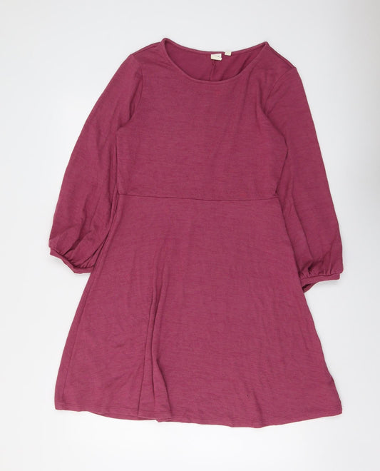 Gap Womens Purple Polyester Fit & Flare Size M Round Neck Pullover