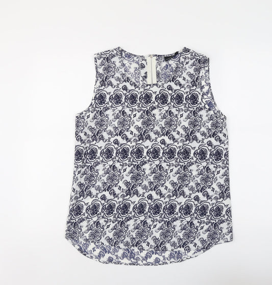 Womens UK Size 12 Kushi Blue Basic Blouse