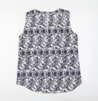 Womens UK Size 12 Kushi Blue Basic Blouse