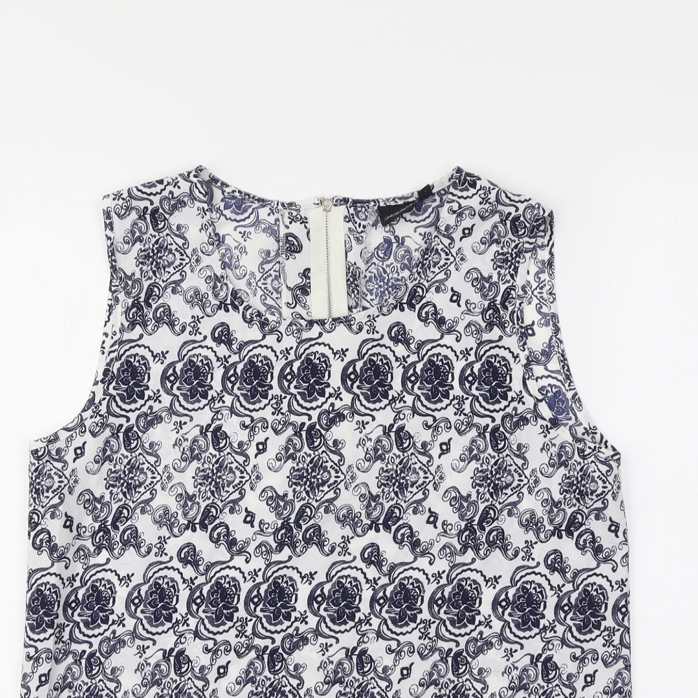 Womens UK Size 12 Kushi Blue Basic Blouse
