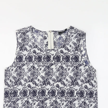 Womens UK Size 12 Kushi Blue Basic Blouse